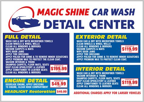 Mr magic car wash prices